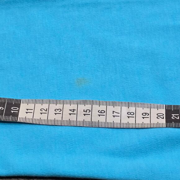 Quacker Factory Blue V Neck Rhinestone Accent 3/4 Sleeve Knit Shirt - Picture 10 of 11